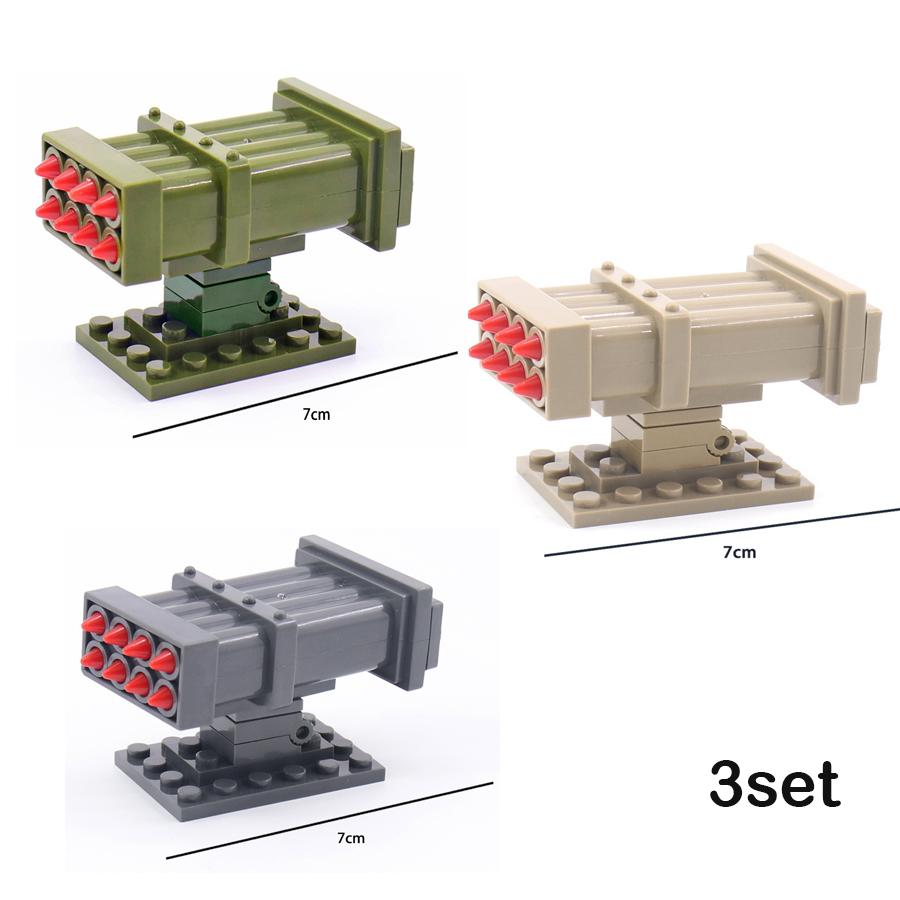 Non-Toxic Missile Launcher Military Weapon Soldier Moc Building Blocks Army Playmobil Accessory Modern Swat Mini Parts Brick Figures Toys