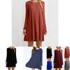 Elegant Women Autumn Fashion Basic Loose Slim Long Sleeve Mini Dress In S-5xl