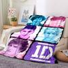 1PC 1D Merchandise Blanket Lightweight Flannel Throw Blanket for Sofa, Bed, Travel, Camping, Livingroom, Office, Couch