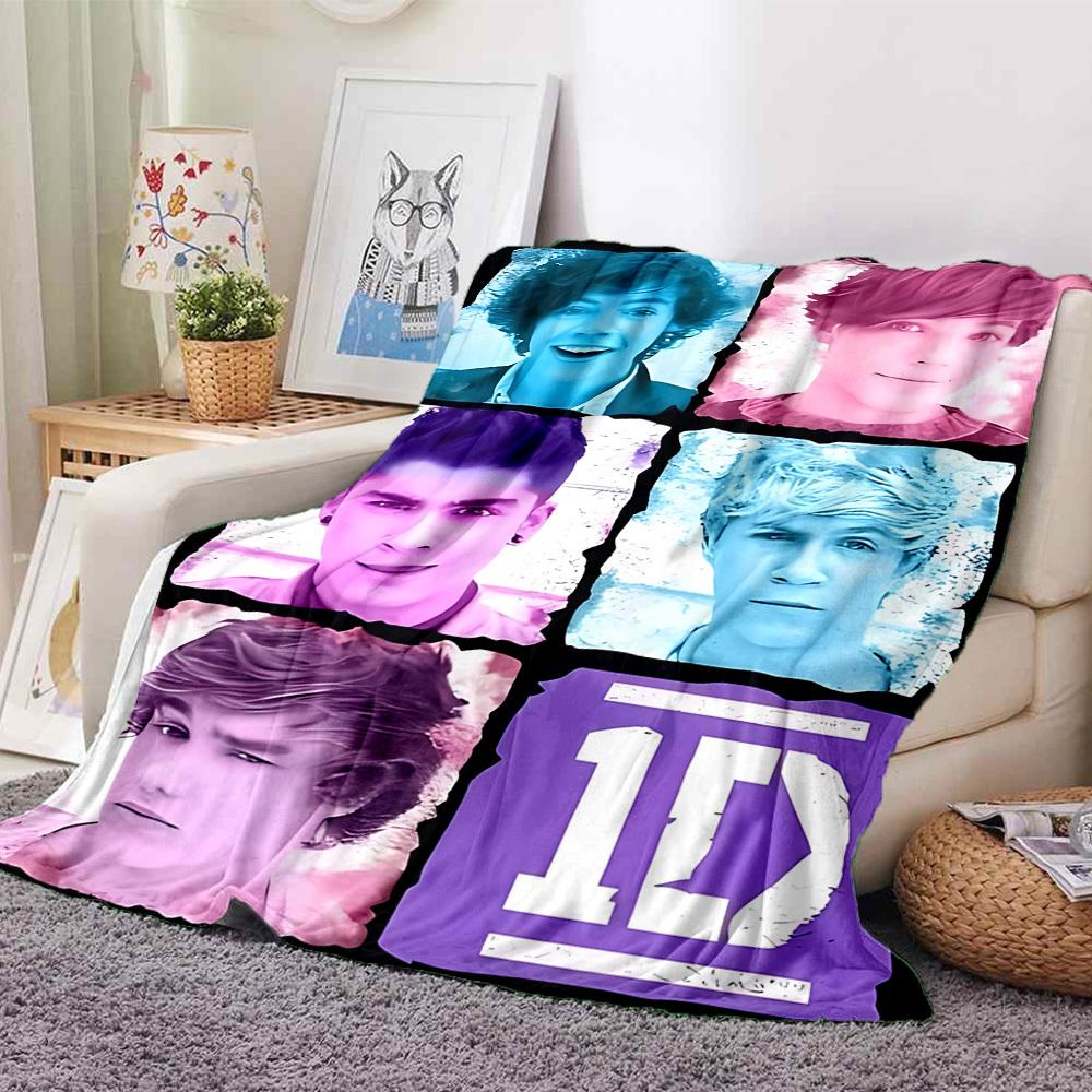 1PC 1D Merchandise Blanket Lightweight Flannel Throw Blanket for Sofa, Bed, Travel, Camping, Livingroom, Office, Couch