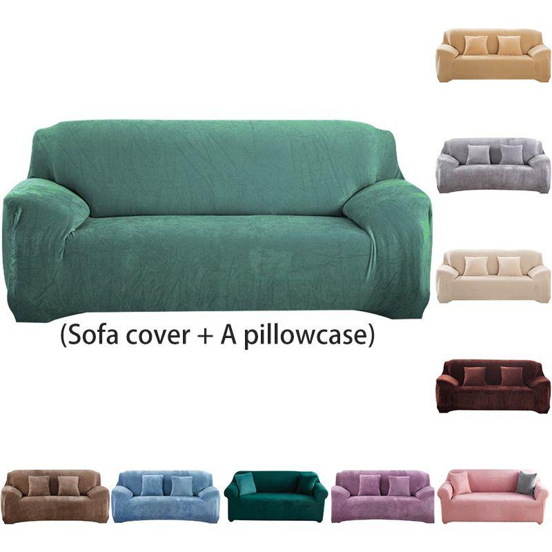 Elegant Elasticity Sofa Cover Soft Flannel Couch Cover For Stylish Home Dcor
