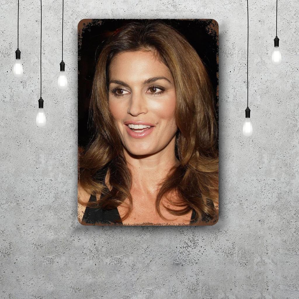 cindy crawford Vintage Metal Tin Signs Posters Decor Retro Metal Plaque Wall Art Decor for Garage Bar