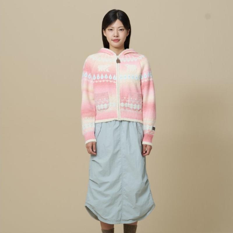 Gradient Nordic Cardigan  Pink 