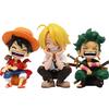 12-15cm ONE PIECE  Anime Monkey D Luffy Roronoa Zoro Q-Version PVC Model Desktop Car Ornament  Kids Birthday Christmas Gift Toys