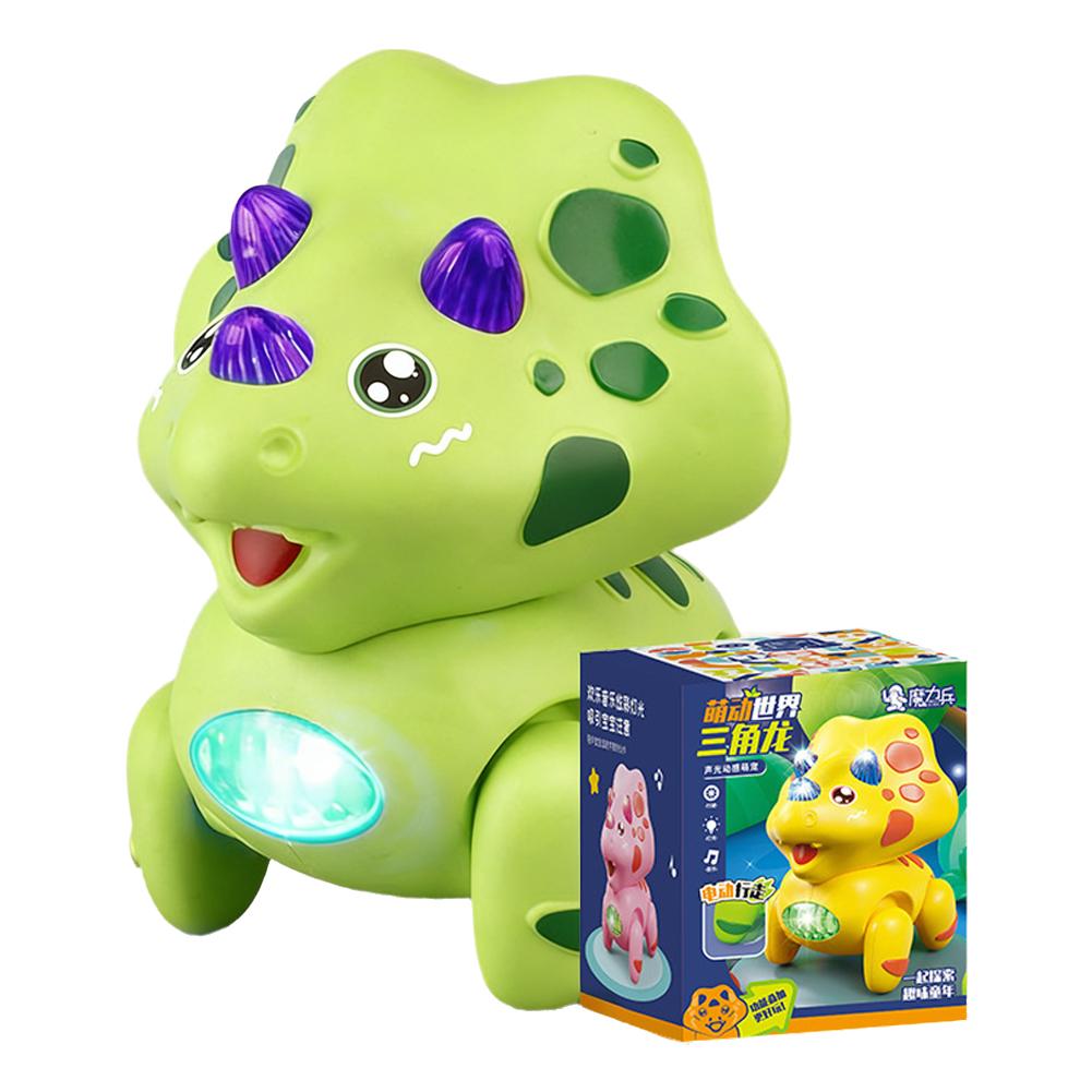 Electric Walking Crawling Dinosaur Dog Pig Toy With Music & Led Light, Musical Electronic Pet Animal Toys For Babies Toddlers