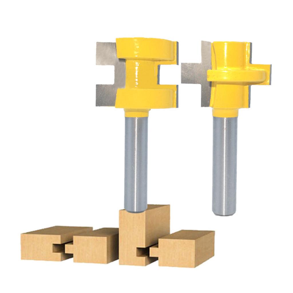 2 Stück Nutfräser Hartmetall Schaft 14in für Holzbearbeitung