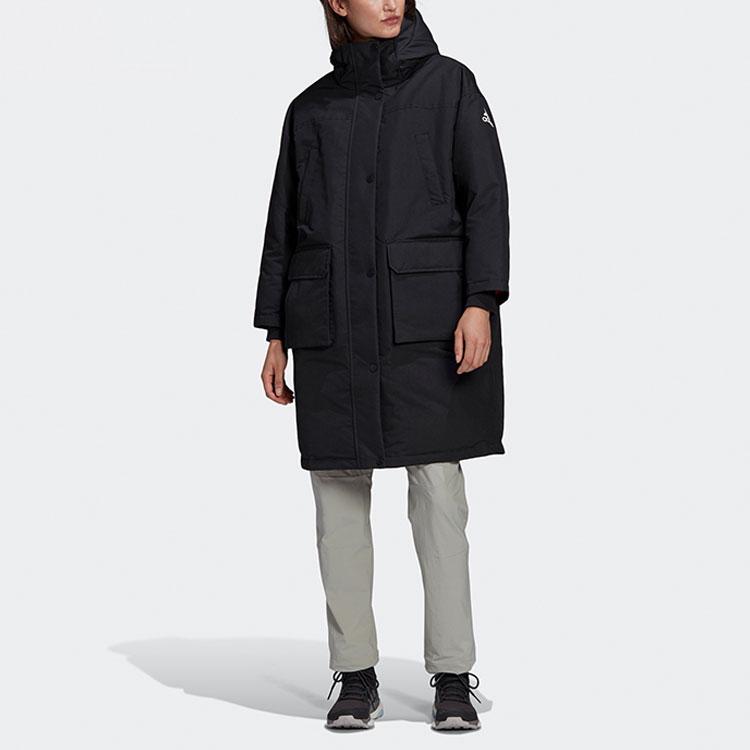 Adidas Hettejakke Sport Casual Dunjakke Vinter Damejakke Svart GF0010