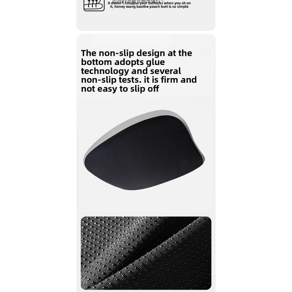 Ergonomic Memory Sponge Office Chair Cushion -10 Hours of Comfort, Adjustable Hip and Lumbar Support | Medium Soft Seat Cushion