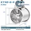 KT40 Industrial Explosion-Proof Axial Flow Fan (Stainless Steel) CN Plug (adapter Included)