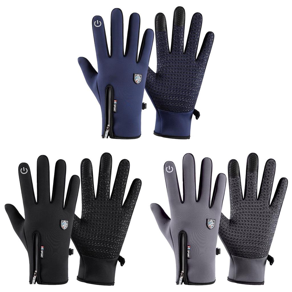 Outdoor Winter Windproof Waterproof Nonslip Fleece Gloves For Men And Women