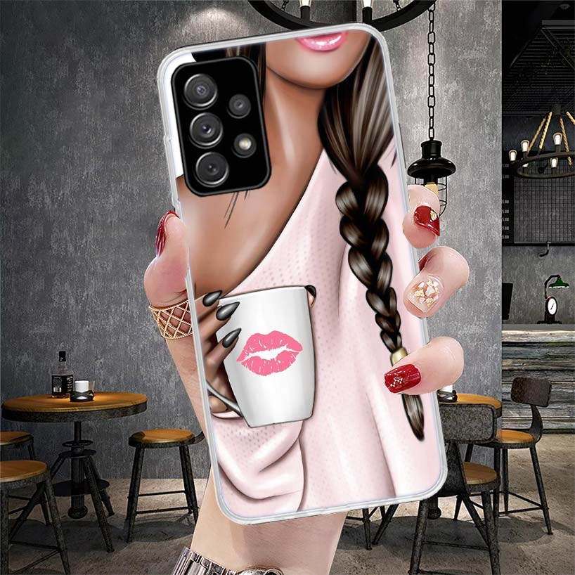Girl Boss Female Coffee Soft Phone Case For Samsung Galaxy S22 S23 S24 S25 Edge S26 Ultra S20 FE S21 Plus + Fundas Coque Galaxy