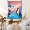 Landscape Nordic  Barcelona Santorini Positano Colorful Tapestry Wall Hanging Hanging Tarot Hippie Wall Rugs Dorm Wall Art Decor