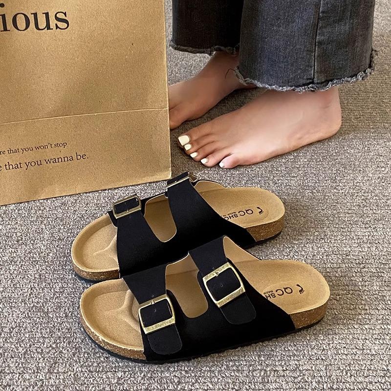 Thick-soled Birken slippers women's summer wear 2025 new super fire cool slippers men's and women's soft-soled flat-soled Birken sandals