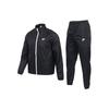 Jednobarevná bunda se stojáčkem a límečkem na zip a elastický pas Joggers Set Muži Sportovní oblečení Set Černá DR3337-010