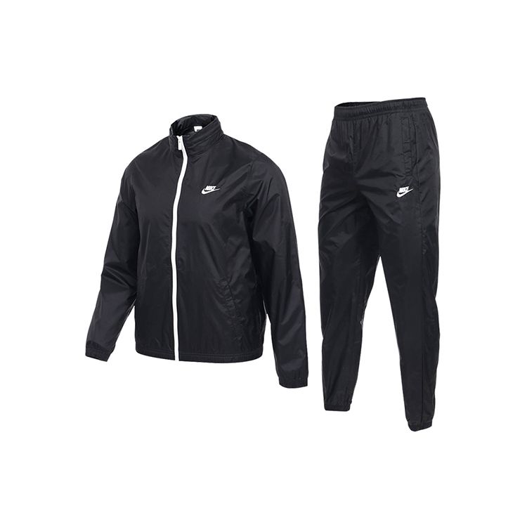 

Мужская однотонная куртка на молнии с воротником-стойкой и эластичным поясом Nike, комплект спортивной одежды черного цвета DR3337-010 L