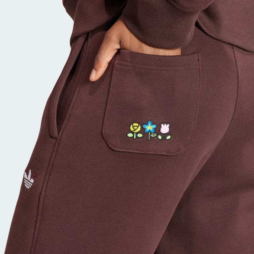 Adidas Originals Hello Kitty Jogger Sweatpants Women's Brown (Unisex) Knitted Sweatpants IJ8277