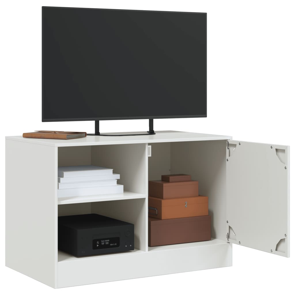 TV Cabinets (2 pcs) White 67 x 39 x 44 cm Steel