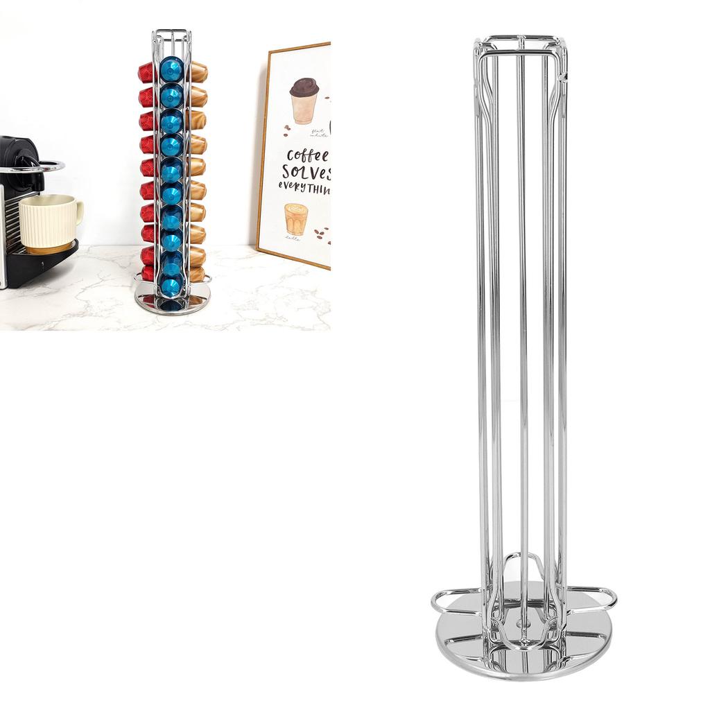 40 Capsule Coffee Pod Holder 360 Degree Rotating Carousel Storage   Dispenser for   Capsule