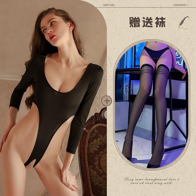 Sex Underwear Sexy Passion Pajamas Open Crotch Free Pure Desire Suit Onesie Uniform Temptation 425