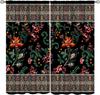 Insulated Colorful Floral Curtains Vintage Tribal Ethnic Abstract Paisley Mandala Pattern Print Bedroom Curtain Boho Polyester Washable Sleeping Area