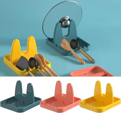 Spoon Rest and Pot Lid Holder Removable Pan Pot Cover Lid Rack Shelf Stand Holder Utensil Rest Organizer Storage Kitchen Tool
