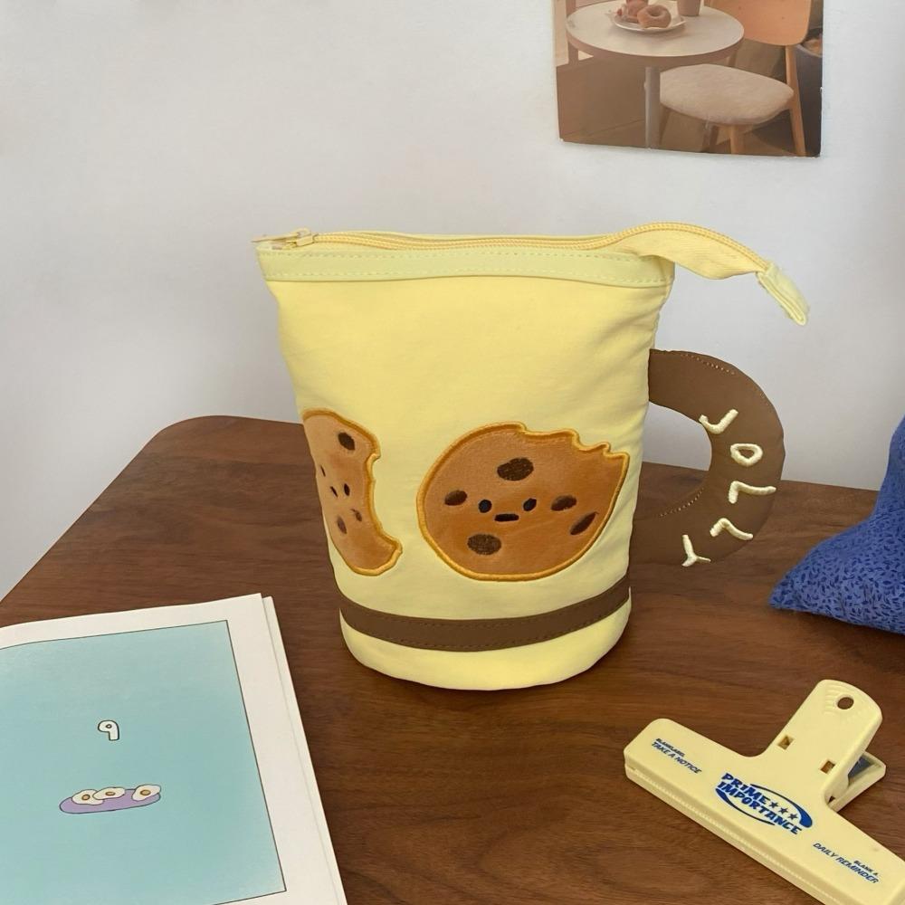 

Large Capacity Pen Bag Cylindrical Cup Stationery Bag Creative Stationery Organizer Students 01