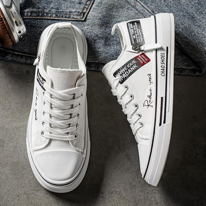 Herresko Sommersko med pustende stoff, allsidige klassiske stoffsko, lette, myksålede brettsko, herresko med lette såler