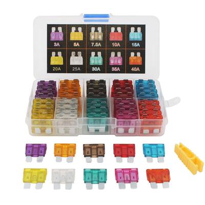Kiligen 80st -24V Standard Säkring Bilsäkring 3A 5A 7.5A 10A 15A 20A