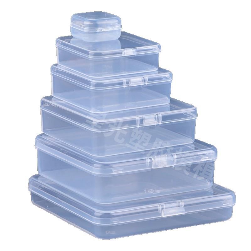 Transparent Small Square Plastic Box for Earphones, Jewelry, Beads, and Small Parts Storage (24-85)