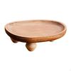 Wood Pedestal Stand Wooden Serving Tray Decorative Riser Platter for Treats