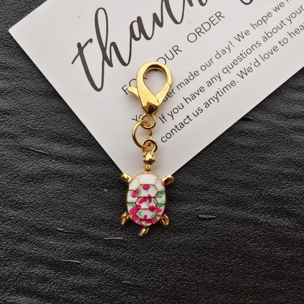 10/12pcs DIY Charms Turtle Key Chain Metal Mini Tortoise Pendant Tortoise Keychains  Small Gifts