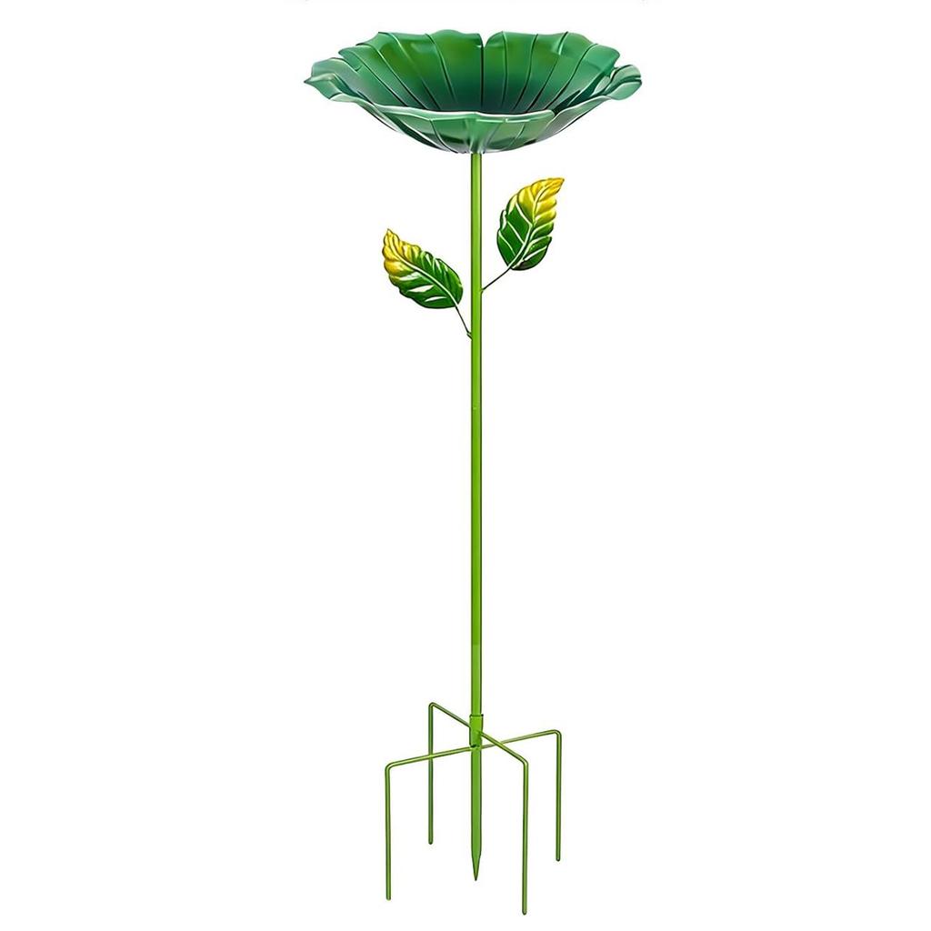 Bee Watering Station with Metal Stake Colorful Metal Flower Bee Bath with Vivid Flower Design for Garden Outdoor Yard Decor