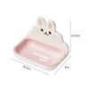 Cute Rabbits Soaps Box Holder Wall Mounted Punch Free Double-Layer Quick Drain Soaps Storage Case Bathroom Accessories
