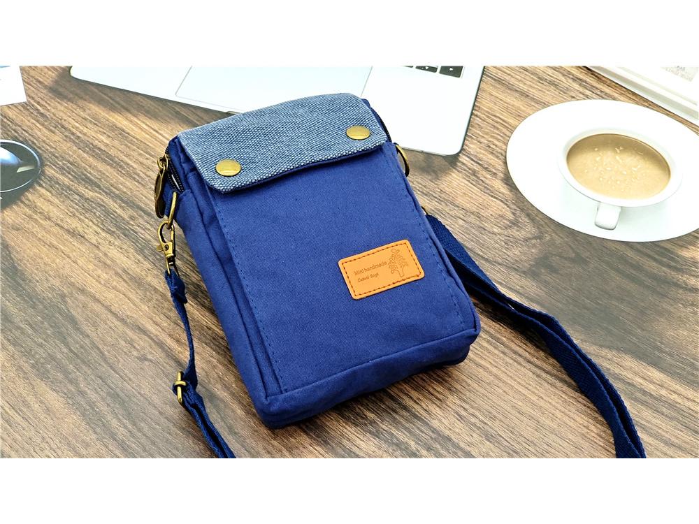 Damen Canvas 3-Reißverschluss Umhängetasche Handytasche - Lässig 2020 Neuer Stil 4-lagige Handtasche