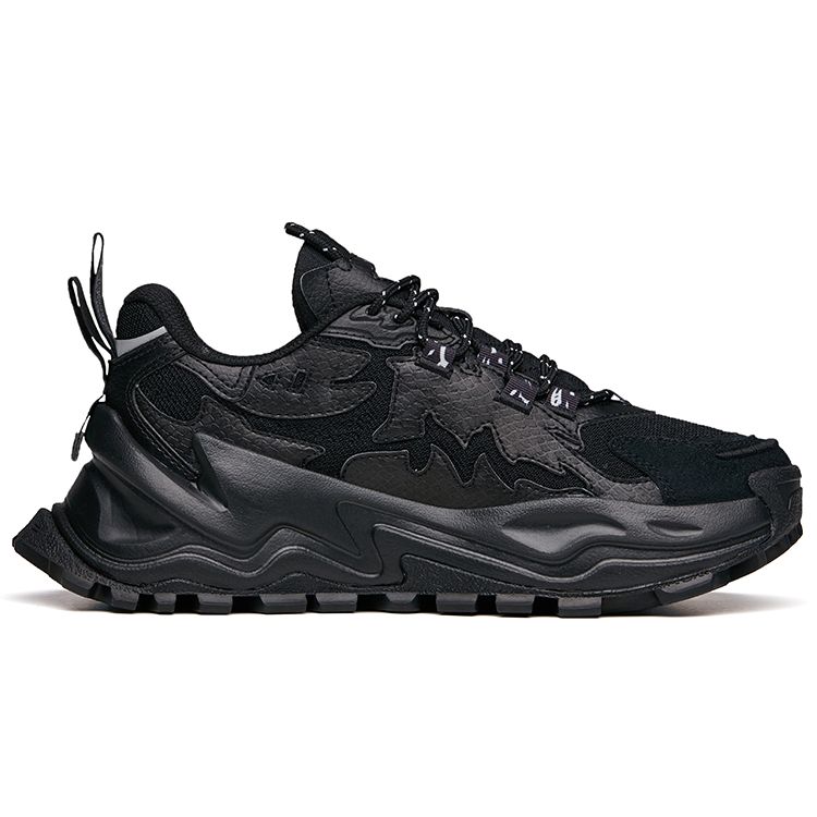 Anta Durable Non-Slip Trendy Casual Dad Shoes Women Sneakers Black Silver 922138846-2