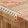 1PC 2m/78.74in Transparent Anti-collision Strip  Table Edge Protection Strip Furniture Corner Protection Bumper Tape