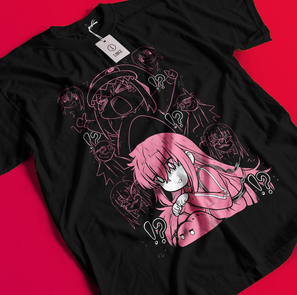 Hitori Gotou Bocchi the Rock T-Shirt Kawaii Funny Yamada Tee Nijika Ijichi Shirt BB1191