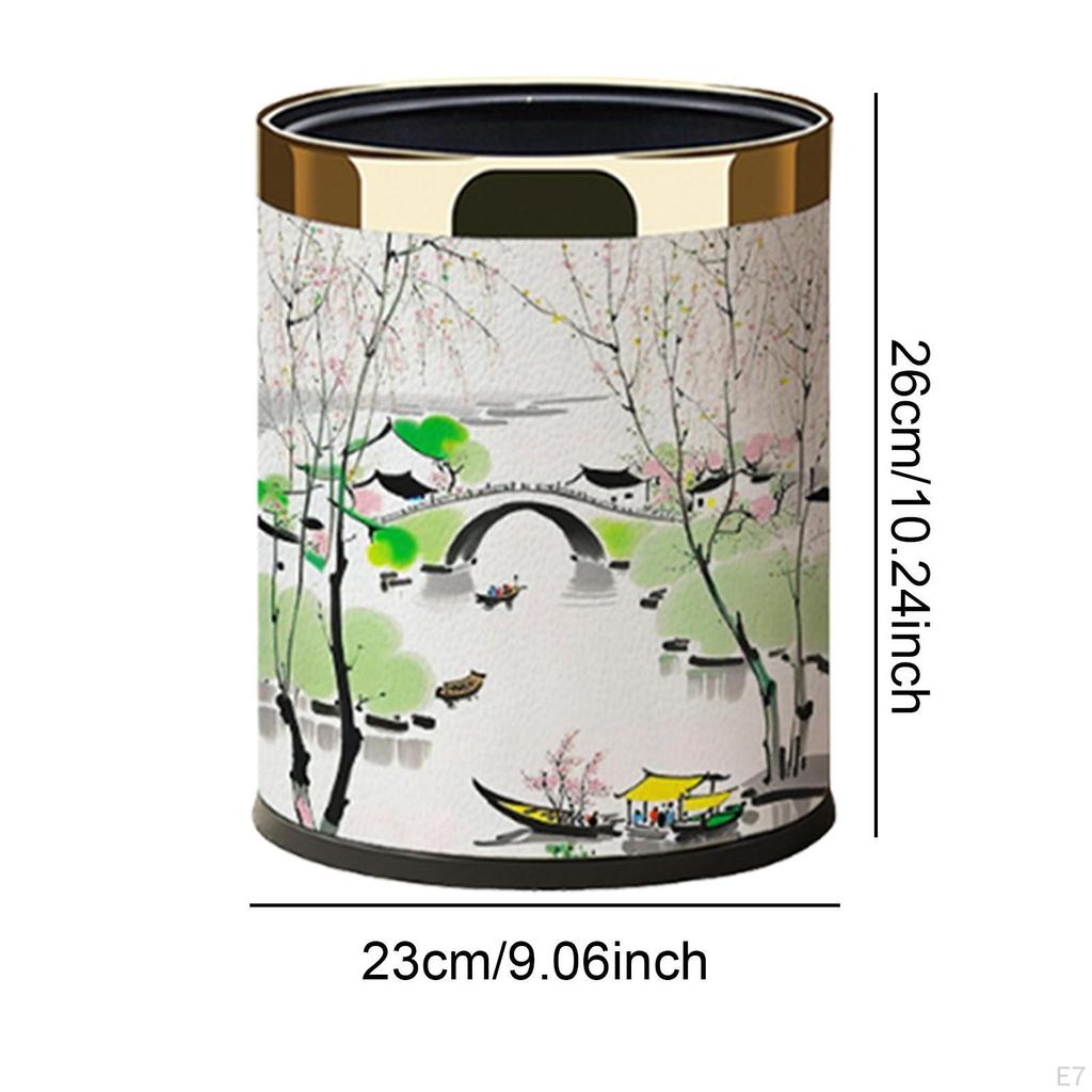 10L Elegant Decorative Trash Can for Home, Office, Hotel, Bathroom, Living Room