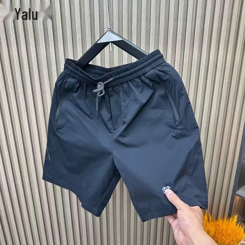 Yalu Men s Ice Silk Cargo Sports Shorts L чёрный