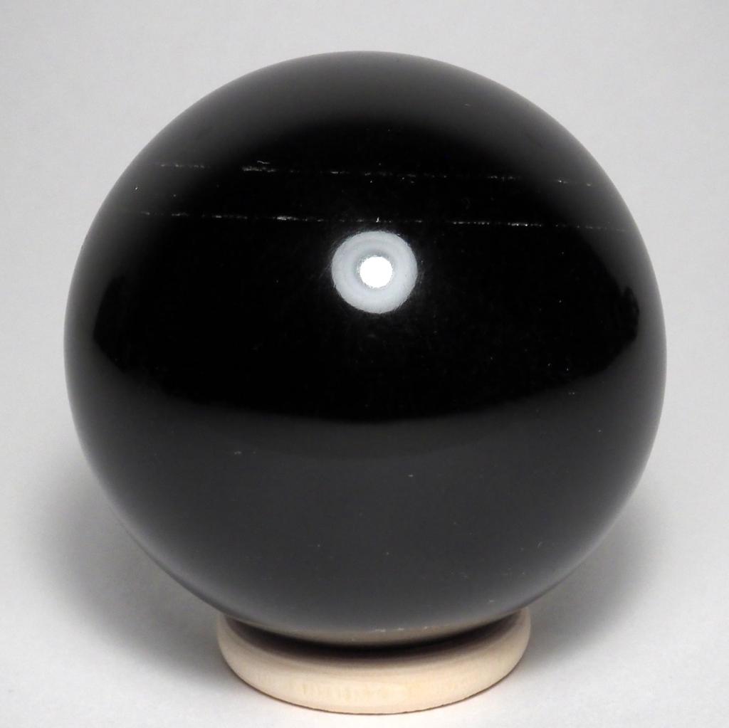 stone Natural Obsidian Sphere 4 of a 292g [N2 Natural] "One Kind" Diameter Approx. 61mm,