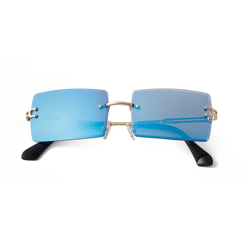 

Модные солнцезащитные очки без оправы с вырезанными линзами для женщин и мужчин, дизайнерские брендовые трендовые прямоугольные безободковые солнцезащитные очки с градиентными линзами S3468