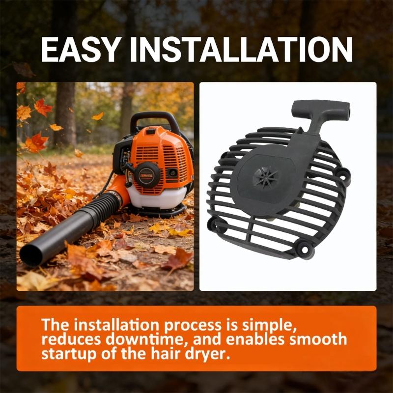 Good Quality Recoil Starter Assembly for Leaves Blower Tool Replacement Parts Quality ABS Construction Easy to Install