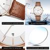 [Watches] Men's Ultra-Thin Watch 6.5MM Simple Fashion Casual Business Quartz Movement 40mm Dial Leather Band Unisex Yellow-2