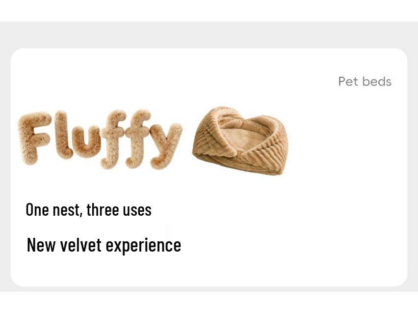 Cross-Border All-Season Semi-Closed Pet Bed for Small Dogs and Cats