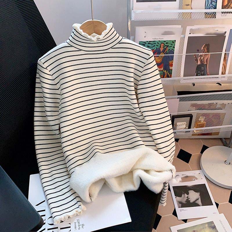 

Женский свитшот Осень Зима Утепленный Теплый Эластичный С Длинным Рукавом Оверсайз Топы M