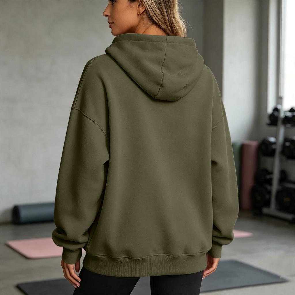 Kadın Kapüşonlu Sweatshirt Bol Kesim Günlük Giyim için Pullover