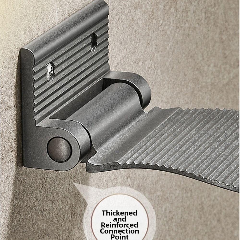 Aluminum Zinc Zinc Alloy Bathroom Pedals Wall Mounted Shower Footstool Stable Shower Foot Rest Shaving
