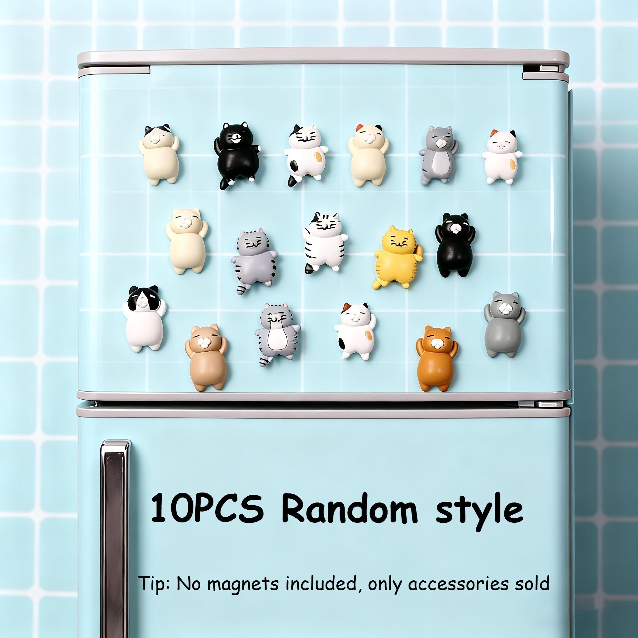 

10pcs DIY Refrigerator Magnet Accessories, Large Assorted Kitten, 4.1*2.5cm, ForPhone case, refrigerator, DIY (Without magnets)