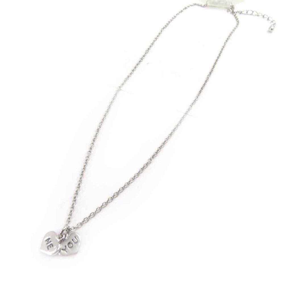Les Trésors De Lily [J7985] - Silver 'You & Me' Designer Necklace