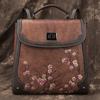 Handmade Embossing Genuine Leather Backpack 2021 New Women Bag Nature Soft Cowhide Travel Bags